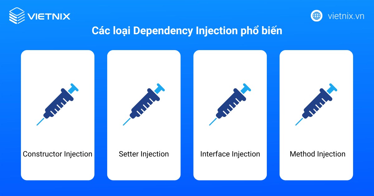 Các loại Dependency Injection phổ biến