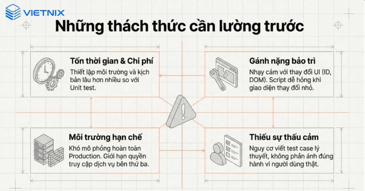 Thách thức khi kiểm thử End to End
