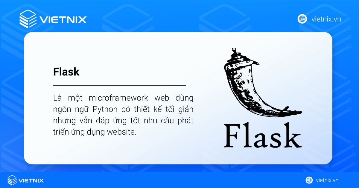 Flask là một microframework web dùng ngôn ngữ Python có thiết kế tối giản