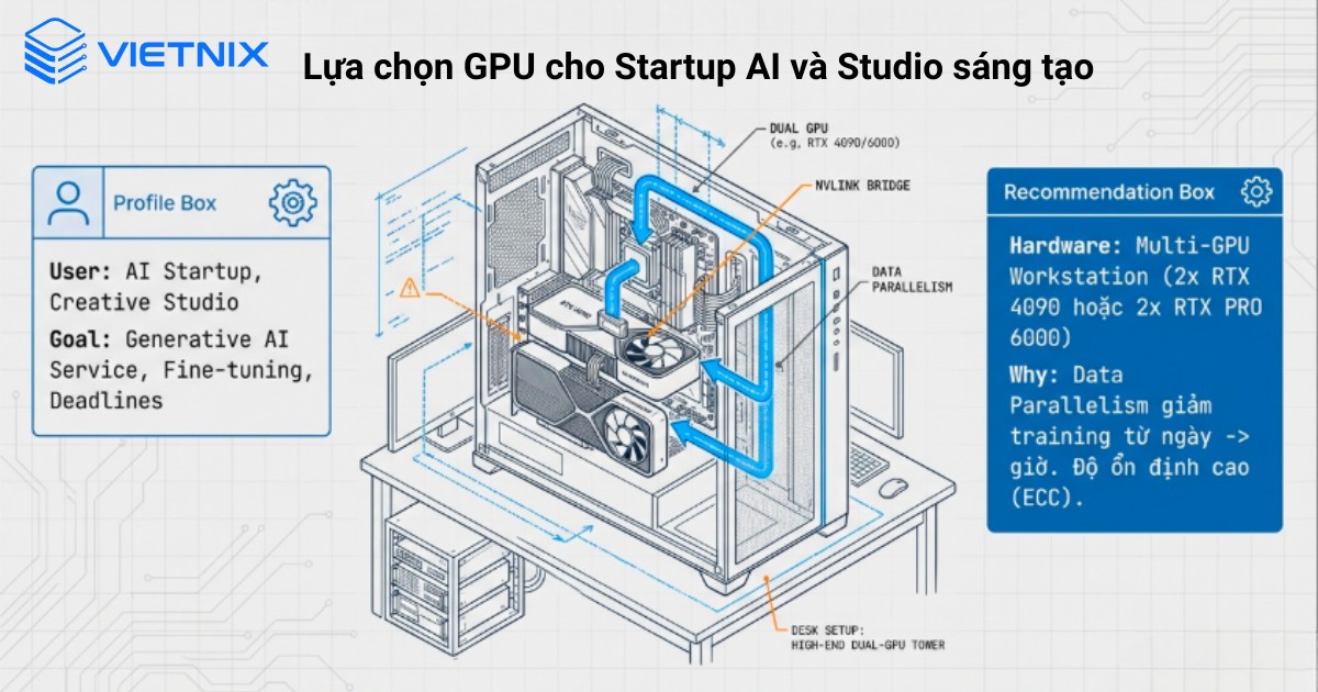 Lựa chọn GPU cho Startup AI và Studio sáng tạo
