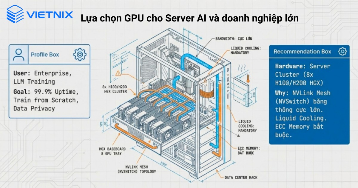Lựa chọn GPU cho Server AI và doanh nghiệp lớn