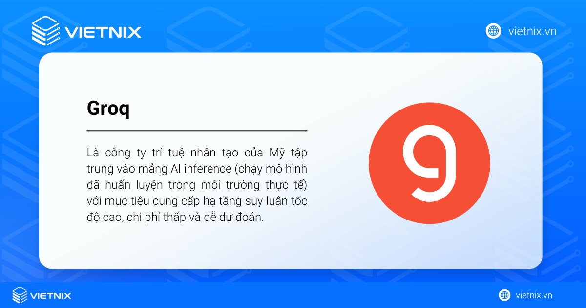 Groq là gì? Công nghệ cốt lõi và kiến trúc của Groq 24 Groq là một công ty trí tuệ nhân tạo của Mỹ tập trung vào mảng AI inference
