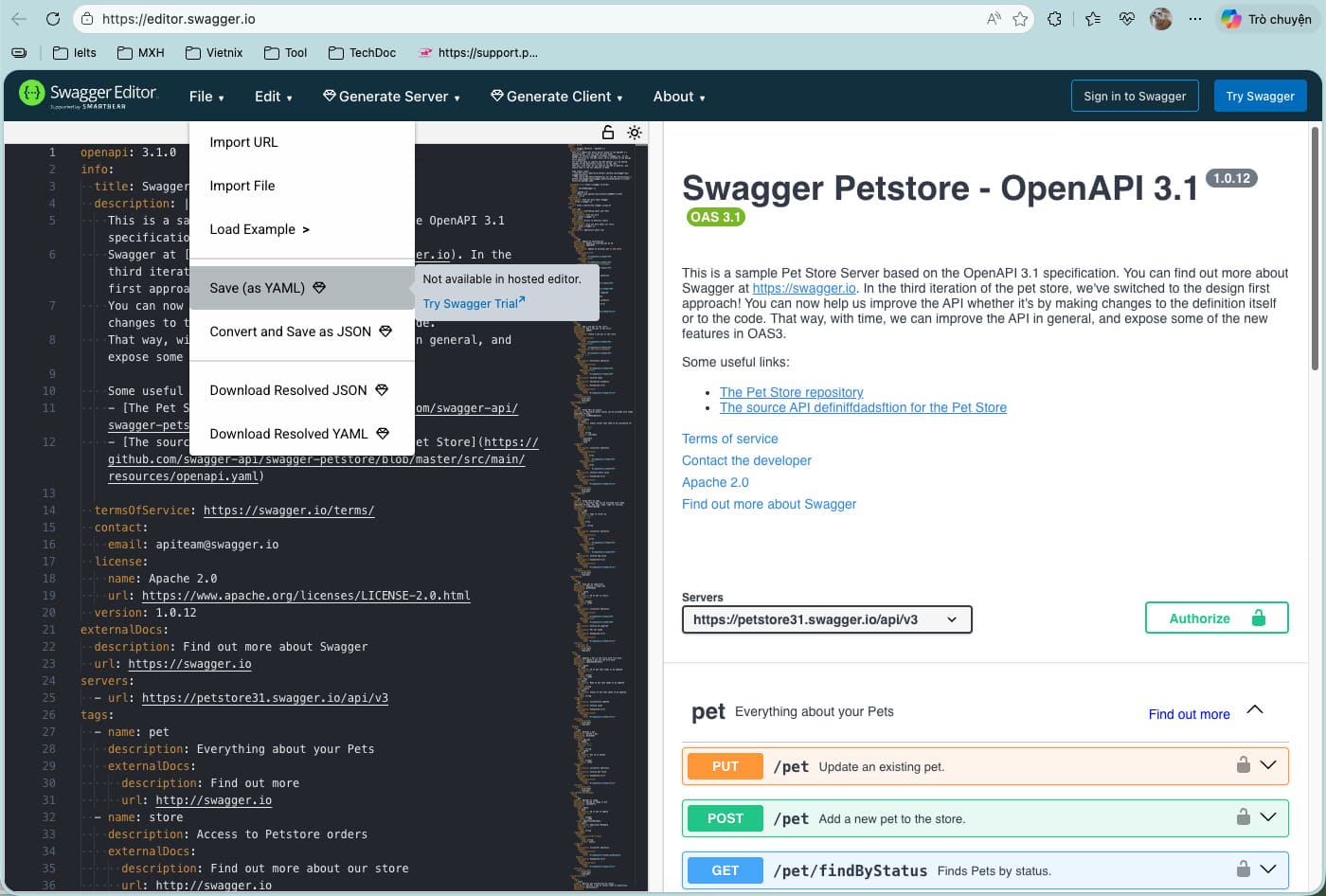 Swagger là gì? Hướng dẫn cài đặt và sử dụng Swagger chi tiết nhất 29 Tạo file swagger.yaml hoặc swagger.json
