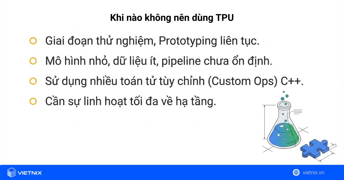 Các trường hợp không nên dùng TPU