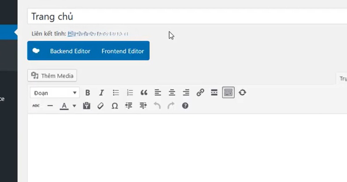 WPBakery hỗ trợ chỉnh sửa với hai chế độ editor