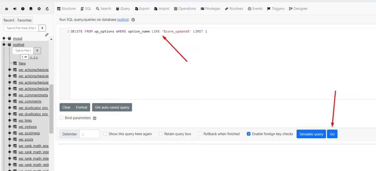 Cách sửa lỗi another update is currently in progress chi tiết 23 Bạn cần mở bảng wp_options và tìm dòng có option_name