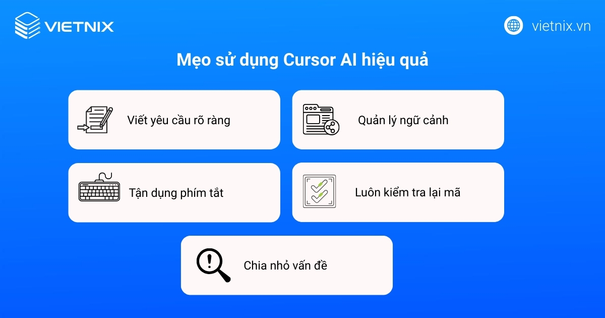Mẹo sử dụng Cursor AI hiệu quả