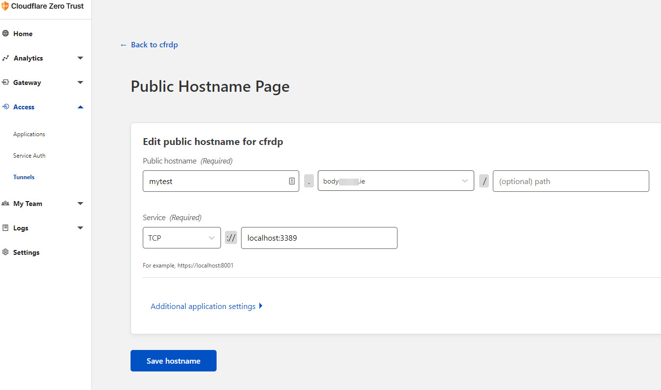 Xác minh DNS và cấu hình public hostname