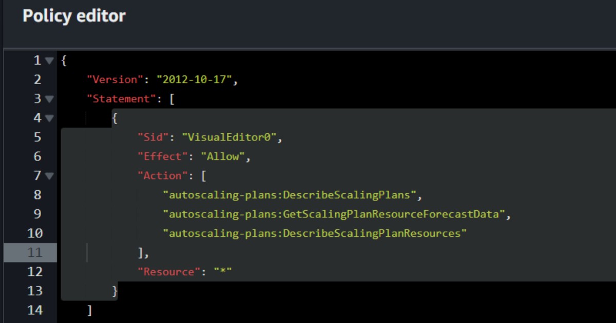 Cấu trúc tài liệu chính sách IAM
