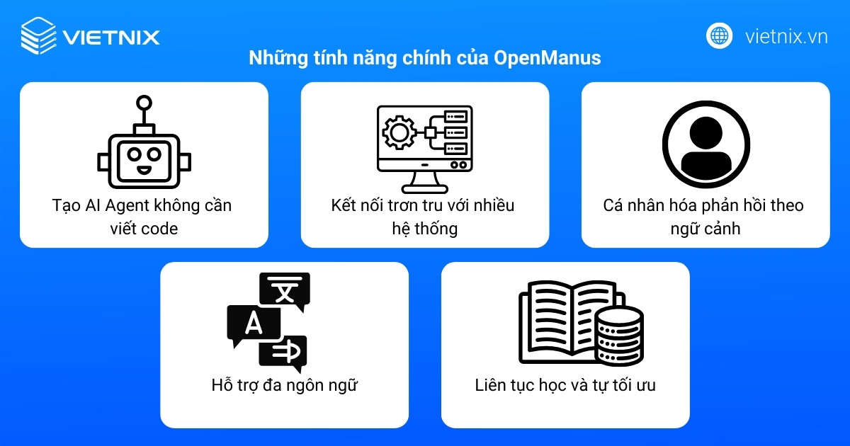 Những tính năng chính của OpenManus
