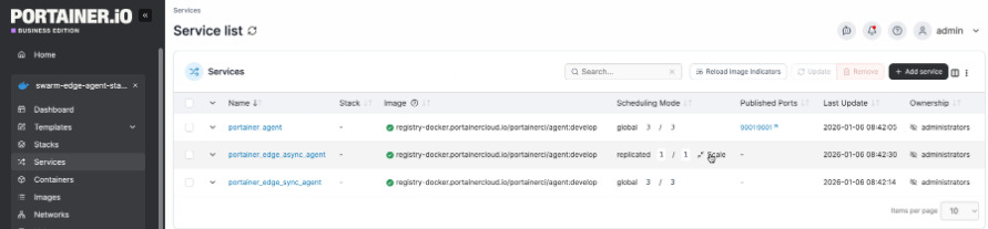 Chọn mục Services để xem danh sách service đang chạy