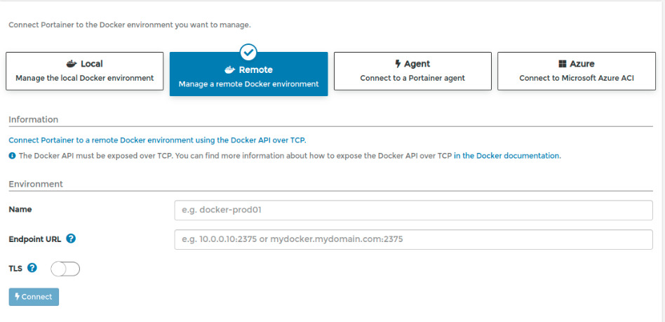 Nhập Name và Environment URL