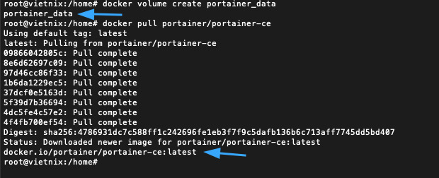 Tạo volume lưu dữ liệu Portainer trên VPS