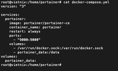 Tạo file docker-compose.yml trong thư mục mong muốn