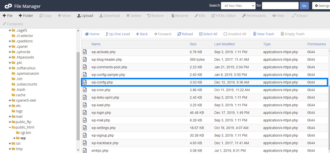 Truy cập thư mục gốc của website