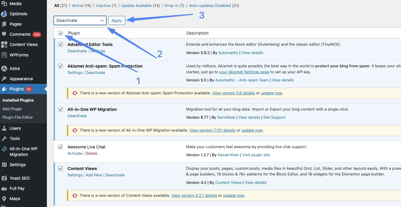Bạn cần kiểm và cô lập các lỗi liên quan đến plugin/theme
