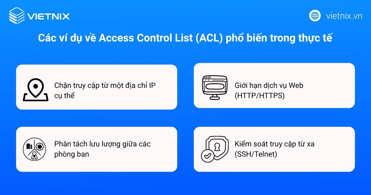 Các ví dụ về Access Control List phổ biến trong thực tế 
