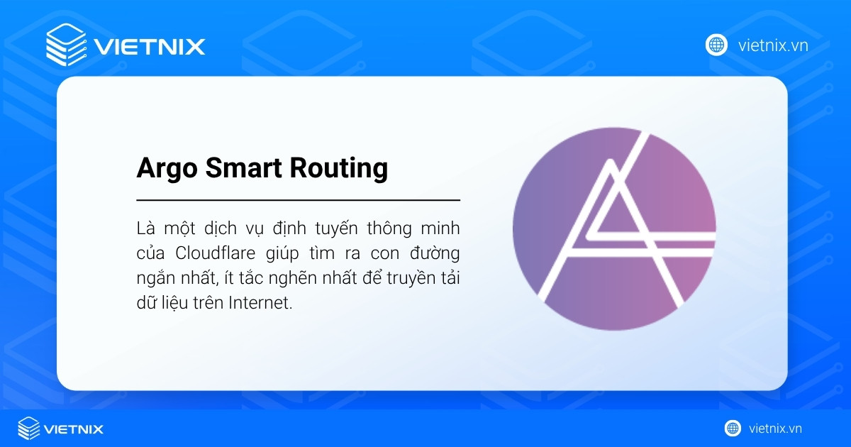 Argo Smart Routing là một dịch vụ định tuyến thông minh của Cloudflare 