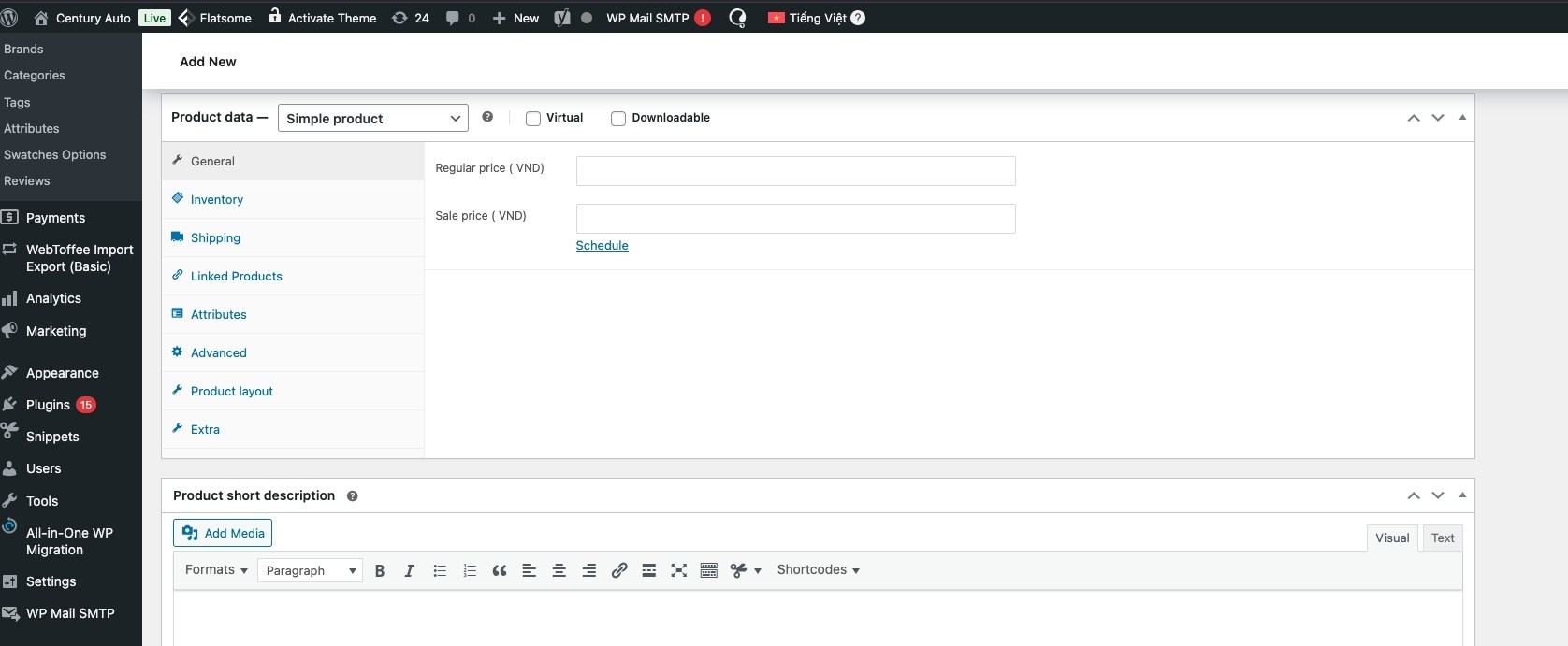 Bạn nhập Giá bán thường là giá gốc
