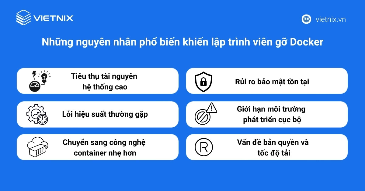 Những nguyên nhân phổ biến khiến lập trình viên gỡ Docker