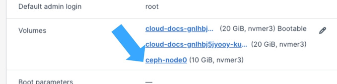 Cuối cùng, volume của node sẽ có thêm 1 dòng