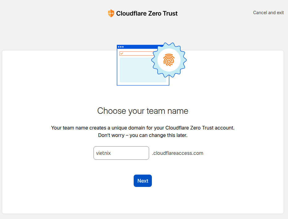 Mở Cloudflare Zero Trust