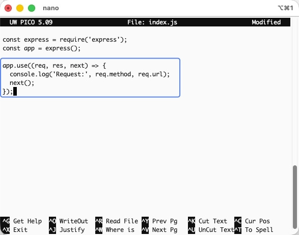 Nếu middleware không gọi next() hoặc không kết thúc response, request sẽ bị treo và client không nhận được phản hồi