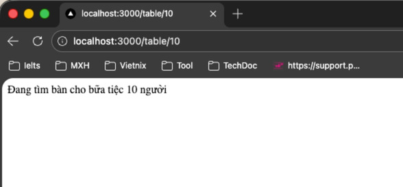 Output của lệnh app .get
