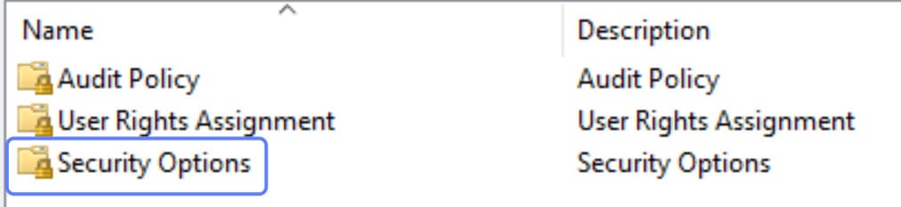 Chọn Tùy chọn bảo mật