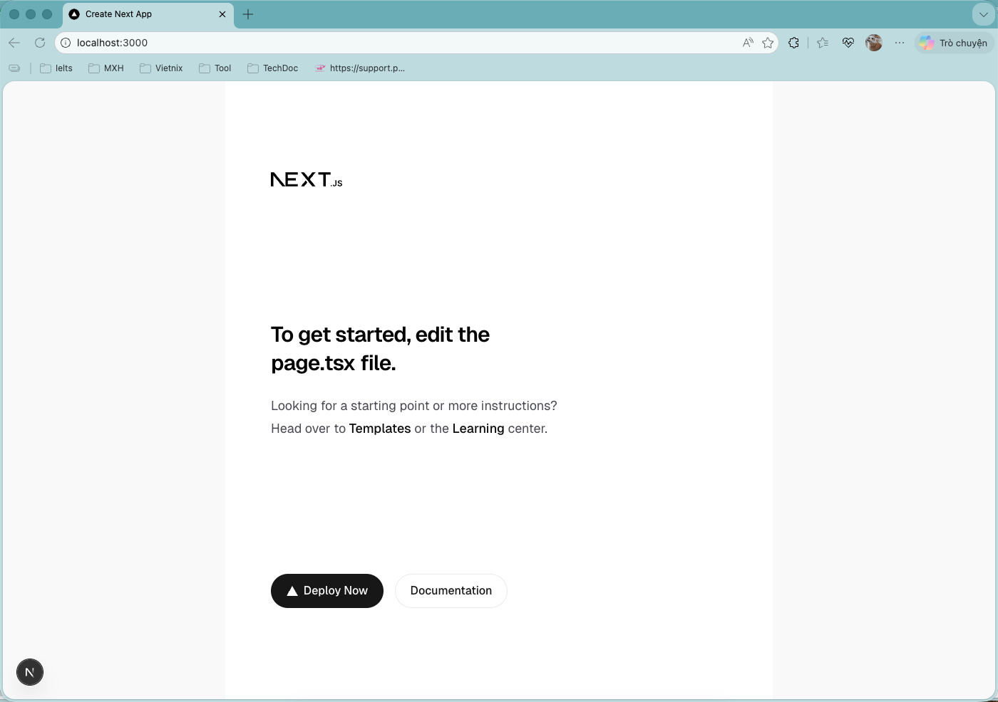 Truy cập http://localhost:3000