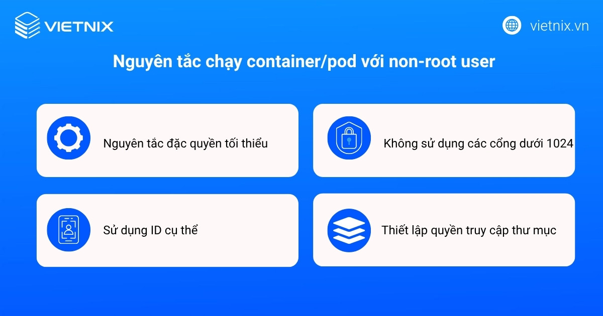 Nguyên tắc chạy container/pod với non-root user