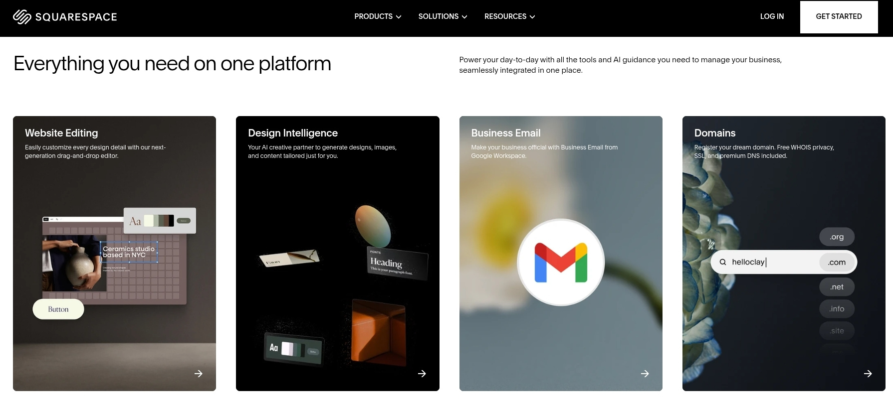 Squarespace hoạt động như hệ thống xây dựng website toàn diện