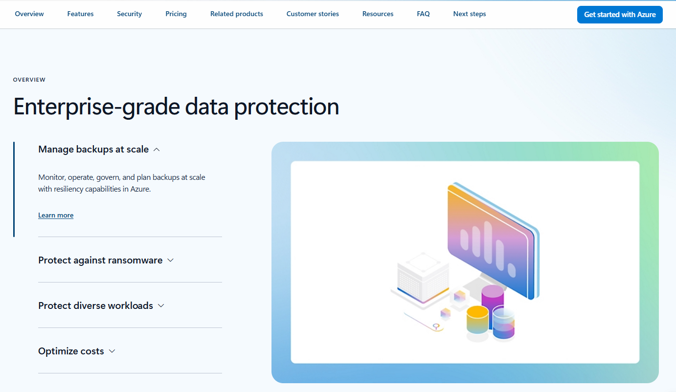 Microsoft Azure Backup nổi bật với khả năng mở rộng