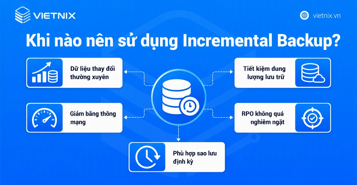 Incremental backup là gì? Khi nào nên sử dụng Incremental Backup? 24 Khi nào nên sử dụng Incremental Backup?