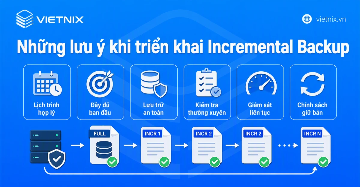 Incremental backup là gì? Khi nào nên sử dụng Incremental Backup? 22 Những lưu ý khi triển khai Incremental Backup