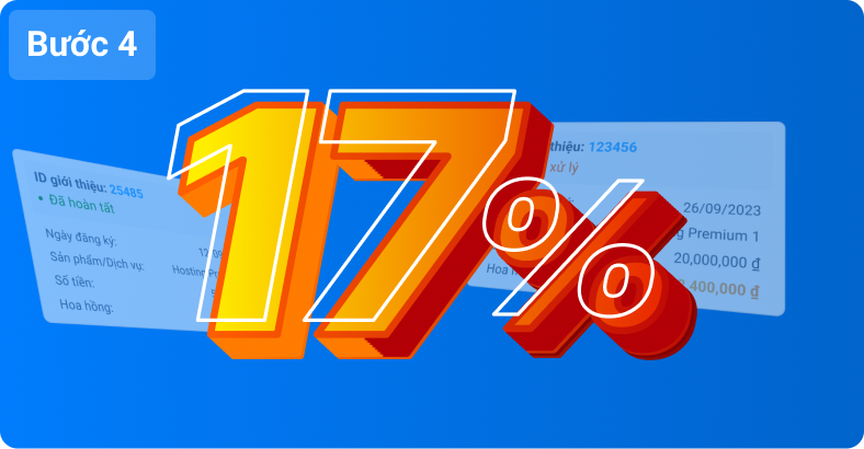 nhận hoa hồng 17% vĩnh viễn