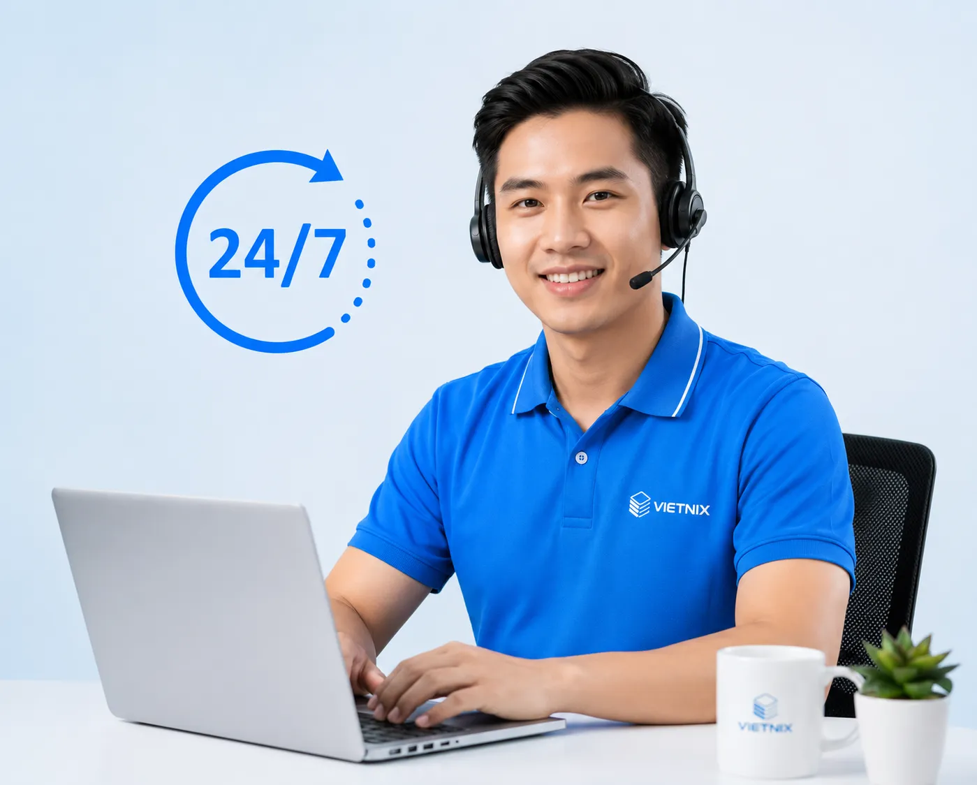 Dịch vụ cho thuê máy chủ riêng của Vietnix hỗ trợ kỹ thuật 24/7